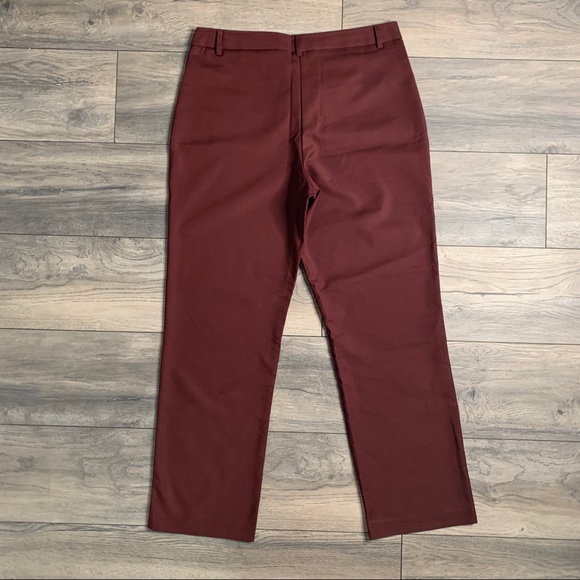 Essentials Sioni Dress Pants Size 10 Maroon/Wine - Picture 2 of 12